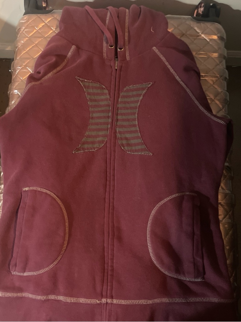 Hurley Women's Wine Zip-Up Hoodie Jacket